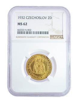 Svatováclavský 2dukát 1932, certifikace NGC MS 62 - 3