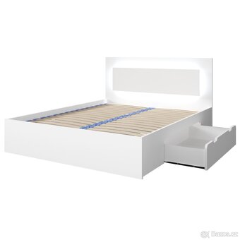 Postel s LED osvětlením 180x200 cm nová + nová matrace - 3