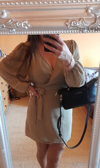 Asos olivové zavinovací krátké šaty - 3