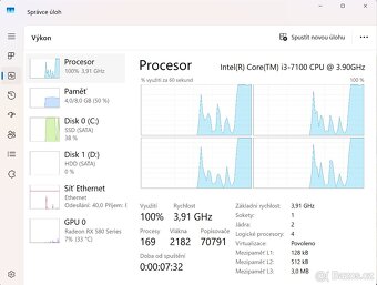 PC sestava-4x3.9Hz-8GB RAM-128GB+2000GB-W11 - 3
