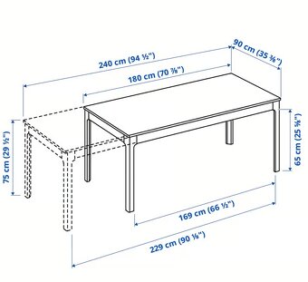 Rozkládací stůl EKEDALEN 180/240x90cm - 3