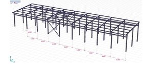 prodám statický návrh konstrukce ocelové haly 7 x 28 m - 3