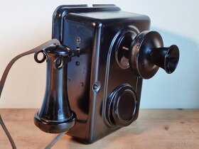 Starožitný nástěnný telefon Kellogg, USA 1910 - 3