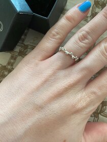 Stříbrný prsten větvička se zirkony Ag 925/1000 - 3