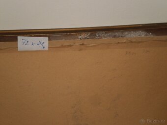 obraz - olej - signace ++ šeřík ve váze++ 72x81 cm - 3