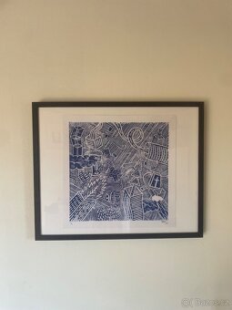 Print-litografie od umělce payosanf 4/4 35x35cm s podpisem - 3