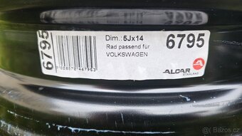 Škoda Citigo plechové disky 5Jx14 4x100 ET35 střed 57mm - 3