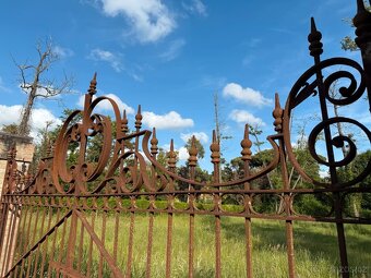 Starožitná masivní kovaná dvoukřídlá brána - 3