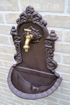 Litinová výlevka - umyvadlo 65 cm - hnědé - 3