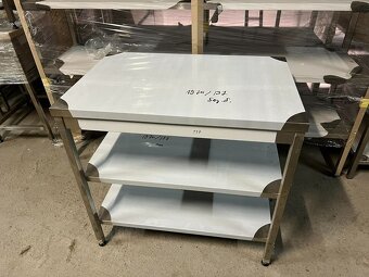 Nerezový stůl do prostoru 2 police(délka 50-200cm) - 3