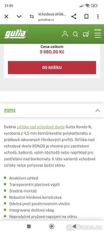 Vchodová stříška Rondo N - GUTTA - 3