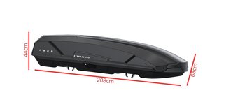 Střešní box HAKR Eternal 500 – nový, černý lesklý - 3