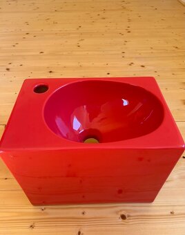 Designové umyvadlo červené - dovoz Itálie /malé/ - 3