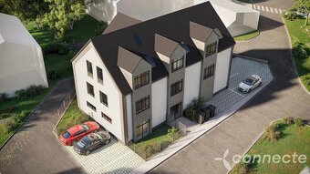 Prodej bytu 1+kk 26,7 m2 se zahrádkou a kuchyní, projekt Rez - 3