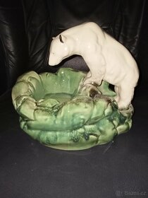 Popelník s medvědem. z.n Teplice V.20cm Š.21 cm - 3