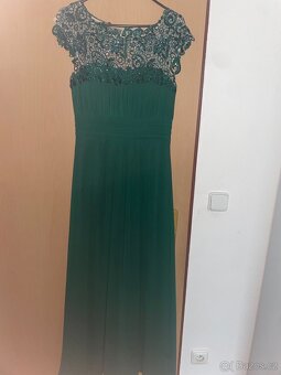 Zelené dlouhé plesové šaty - 3