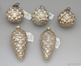 3 skleněné baňky ve vintage stylu - 3