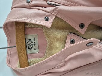 PU dětská bunda s kožíškem vel 150cm - 3