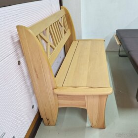Nová lavice s úložným prostorem buk masiv - 3