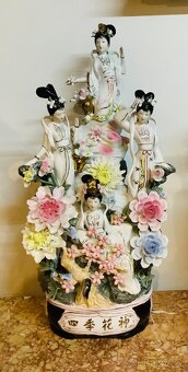 Staré porcelánové sousoší Asie - 3