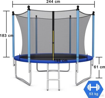 Nová trampolína Costway 244 cm. - 3