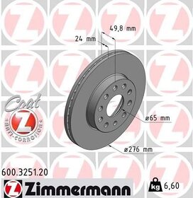 Brzdové kotouče Zimmermann 600.3251.20 - 3