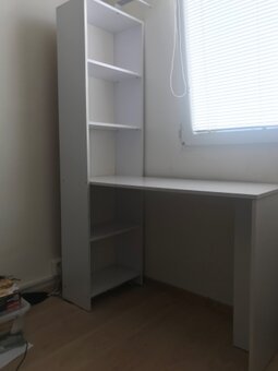 Psací stůl s regálem SMART bílý - 3