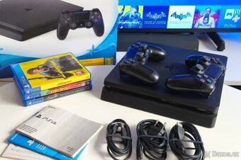 Sony PS4 PLAYSTATION 4 SLIM + 2X OVLADAC + HRY - 3