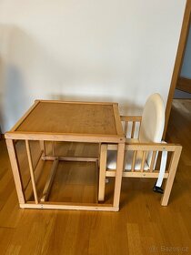 Dětská jídelní židlička dřevěná víceúčelová - 3