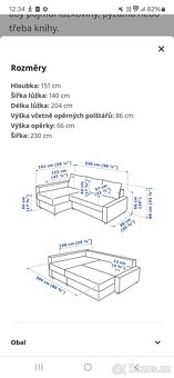 Rozkládací.pohovka s uloznym prostorem - 3