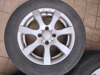 ALU Kola 15, 4x hliník PEUGEOT,CITROEN ,letní pneu 195/65R15 - 3