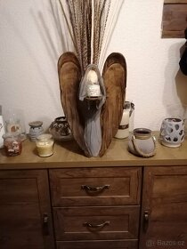 Dekorace svícen anděl motorovou pilou - 3