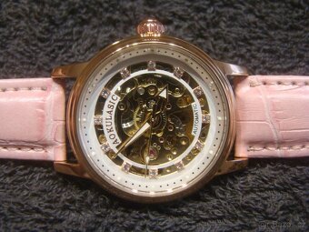 Dámské skeletové automatické hodinky - nové - 3