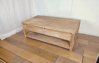 Moderní konferenční stolek - masiv teak - 3