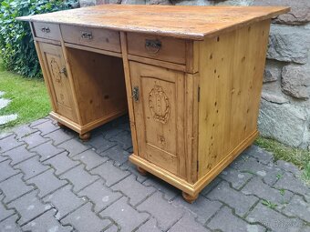 starý psací stůl smrk - 3