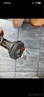 Topné těleso 2000w s jímkou, nerez - 3