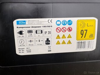 Bezolejový kompresor GÜDE AIRPOWER 190/8/6 - 3