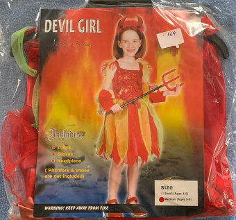 Karnevalový kostým Čertice 5 - 9 let - 3