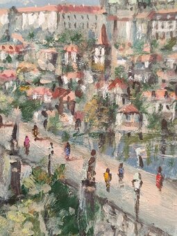 Obraz Praha impresionismus, originální olejomalba 26x32 - 3