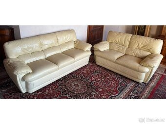 Luxusní kožená sedací souprava 3+2+1, 3296 - 3