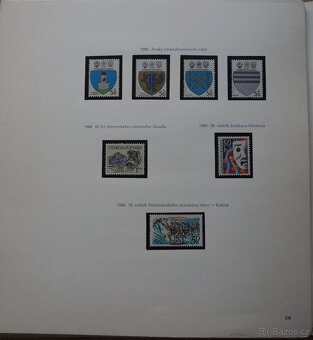 Československo 1980, sbírka, originál albové listy Pofis - 3