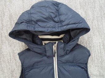Modrá zateplená vesta vestička H&M - 146, 152, 158 - 3