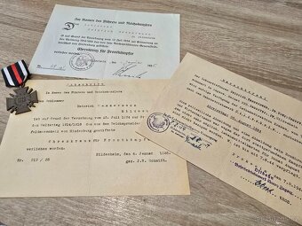 Konvolut dokumentů - kříž cti s meči - 3