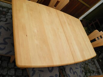 BUKOVÝ  STŮL SE 6 ŽIDLEMI - SLEVA - 3