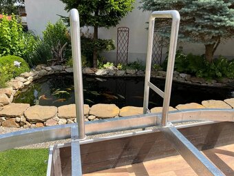 MOLO k zahradnímu jezírku - POZINKOVANÉ + NEREZ SCHŮDKY - 3