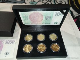Bankovky 1000, 100 a 6 ks 20 korun - každá jiná - 30 výročí - 3