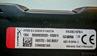 Pamět do PC HyperX DDR4 4GB 2666 MHz CL15 - 3