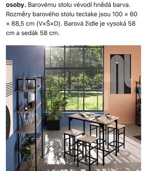 barový set, bistro set, židle a stůl, 4+1 - 3