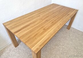 Nový jídelní stůl průběžný dub masiv 90 x 180 cm - 3