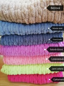 Nová měkká pletená deka puffy - 3